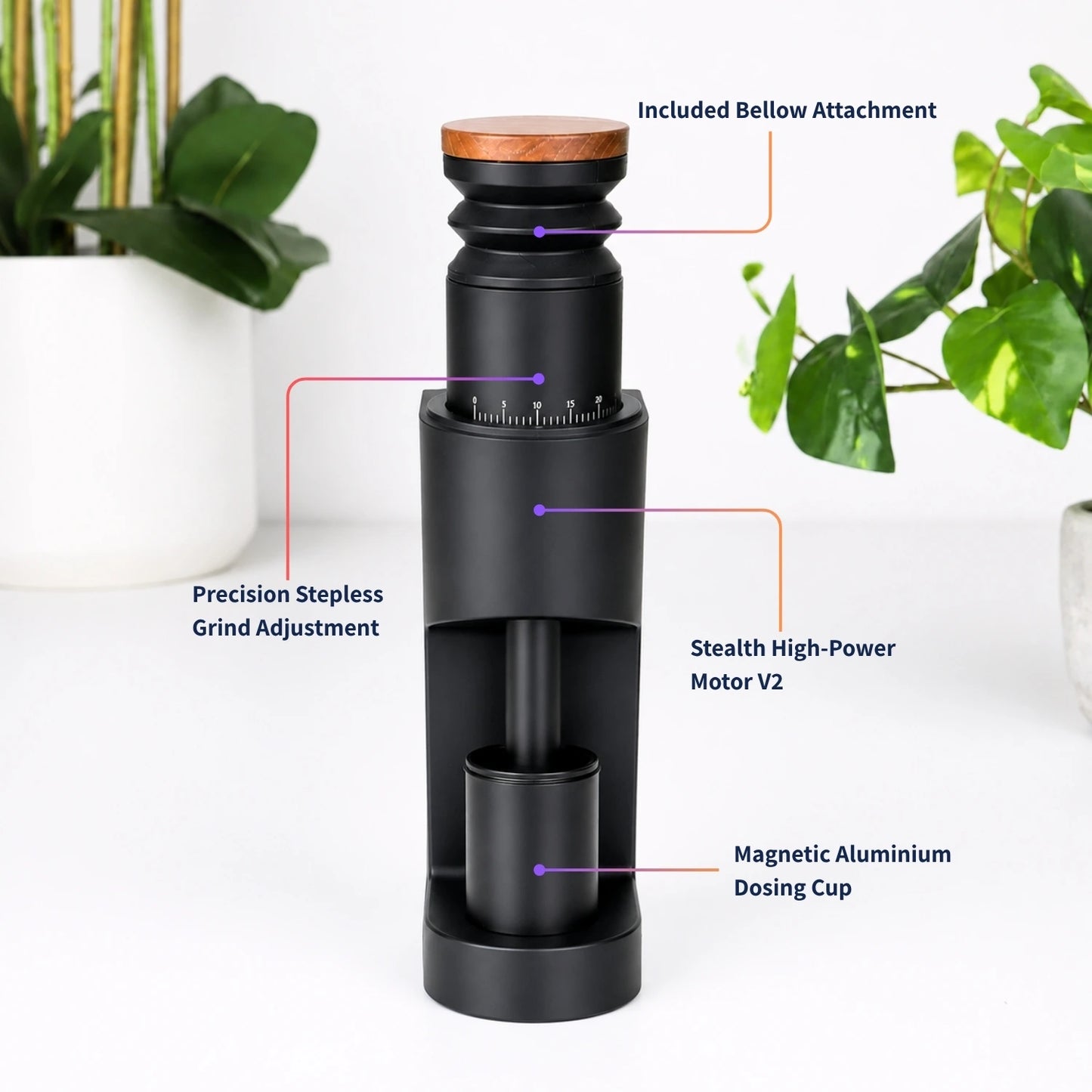 Barista Stealth Coffee Grinder V2 - 38mm Ultra Precision Burrs